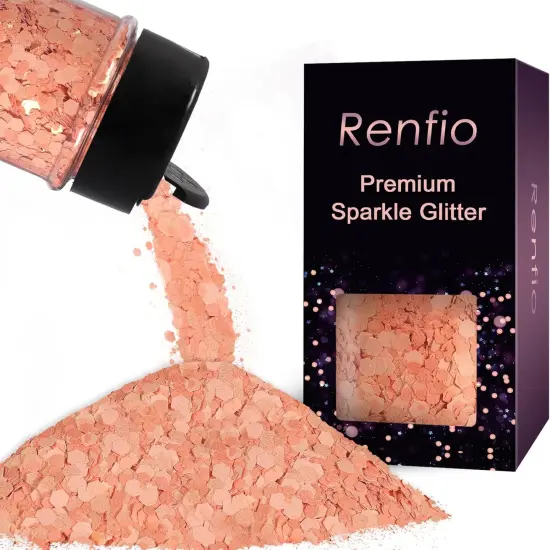 Matte Coral Chunky Glitter {1}