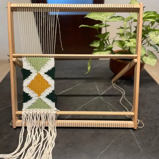 Solid Wood Table-top Weaving Loom for Aspiring hobbyists. {1}