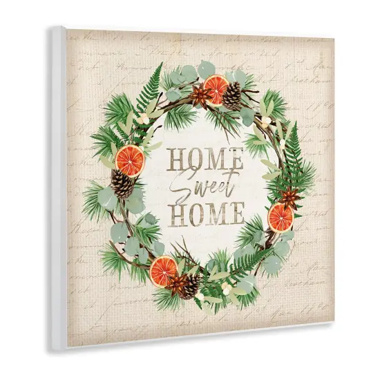 Sweet Home Seasonal Wreath Wall Plaque Art {3}