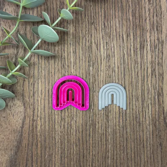 TIERED RAINBOW ART DECO CLAY CUTTER {1}