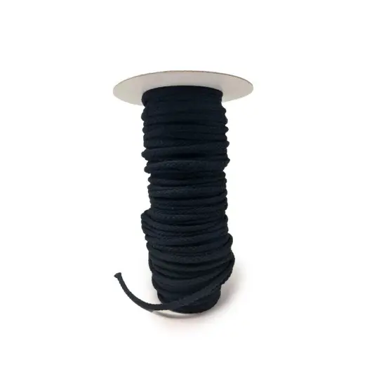 1/4 Inch Round Drawstring Cord Black 144 Yard Full Roll {1}