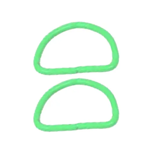 Metal D Ring 1 Inch Lime Green Plated Loop Ring {5}