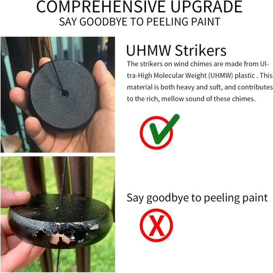 Wind Chimes for Outside Deep Tone, 38'' Large Memorial Wind Chimes Outdoor, Wind Chime Gifts for Mother's Day/Grandma, Sympathy Gifts, Bronze {4}