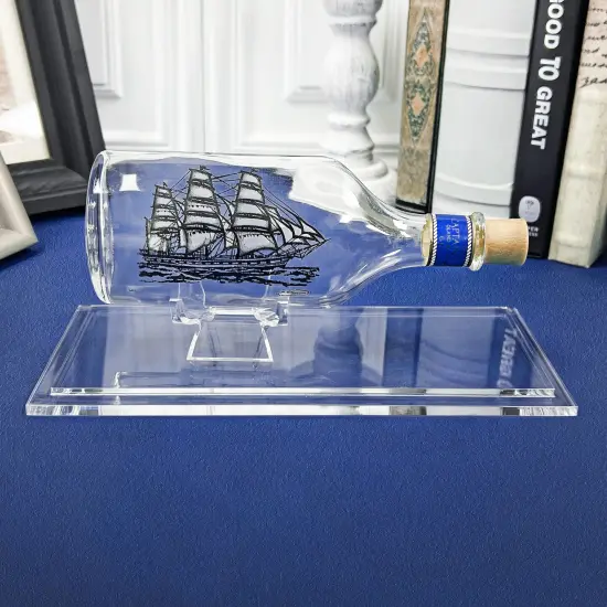 Plymor Clear Acrylic Rectangular Display Base, 9.5" W x 4.25" D x 0.5" H {4}