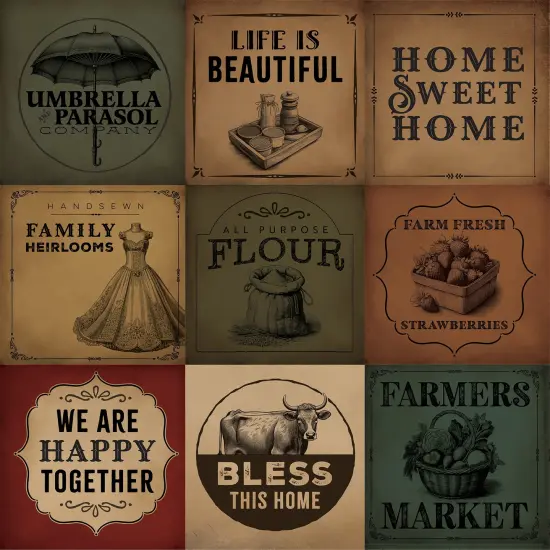 Carta Bella Vintage Market Double-Sided Cardstock 12"X12" {3}