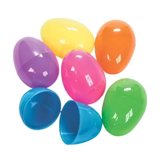 Solid Color 3 Inch Plastic Easter Eggs | Pack of 8 {1}