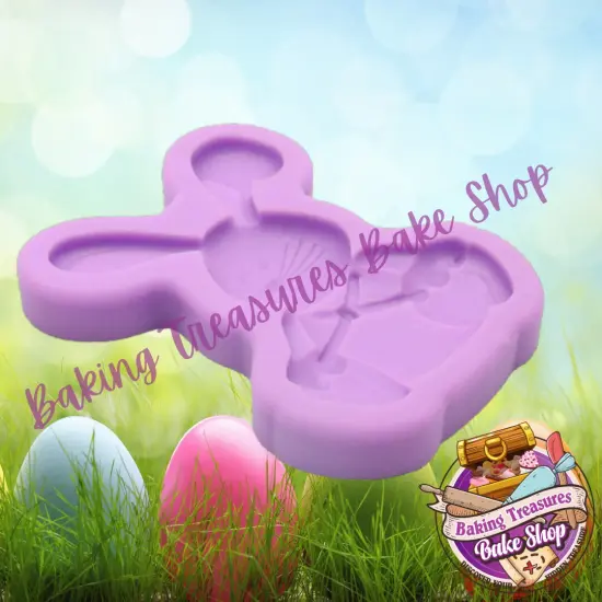 Playful Easter Bunny Silicone Mold {3}