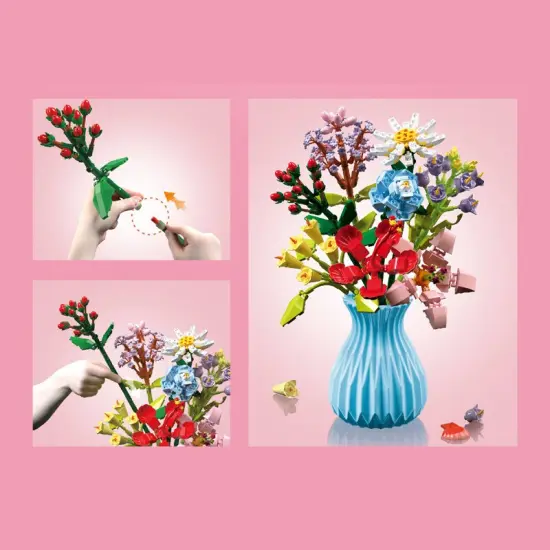 Constructor flower bouquet in a vase F07M9-4(109) {5}