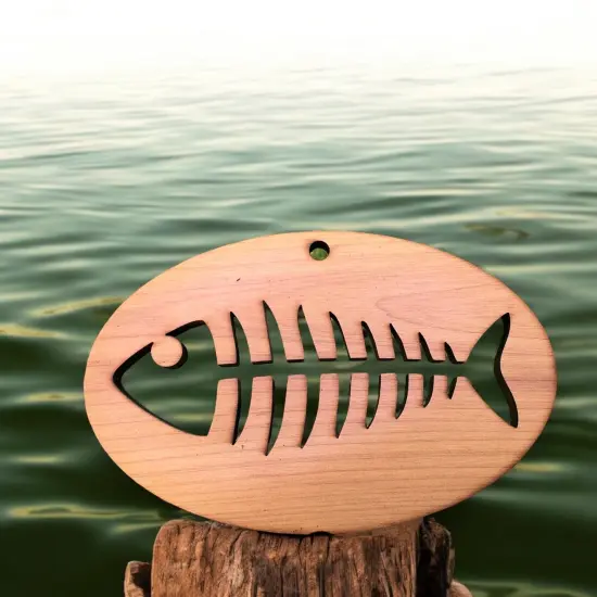 Bone Fish CEDAR Ornament {5}
