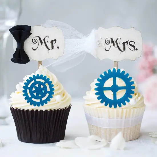 6 Pieces Gear Cookie Cutters Steampunk Fondant Molds Cogs Mold Clock Wheel {5}