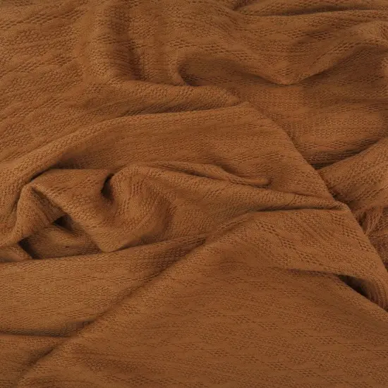 1 Yard Knit Jacquard Cable Knit Sweater Fabric Stretch Polyester Spandex 58/60 Inches Wide Red {4}