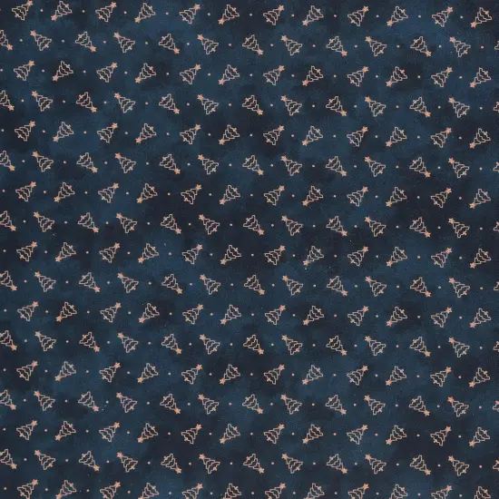 Mook Fabrics Christmas Deck The Halls Cotton Fabric [45in. Wide] - By The Yard Trees Dresden {1}