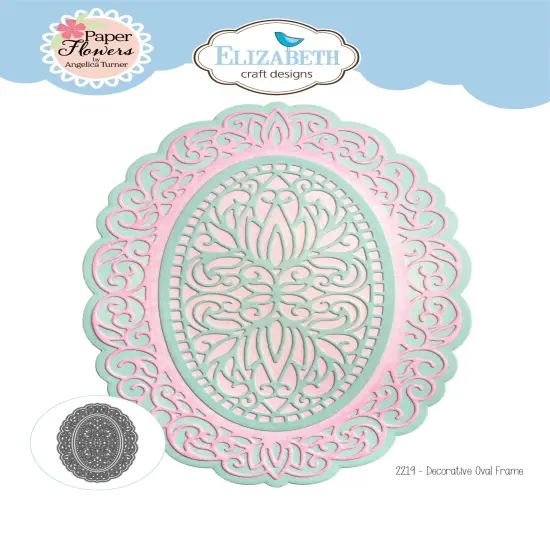 Elizabeth Craft Metal Die-Decorative Oval Frame {1}