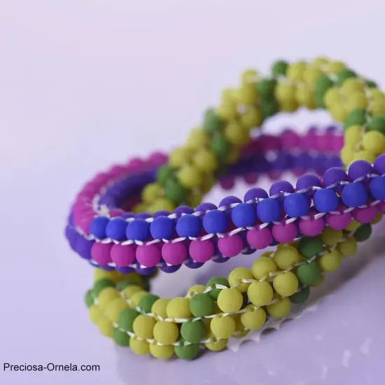 John Bead Czech Glass White Alabaster Velvet Round Bead 3 Strands {6}