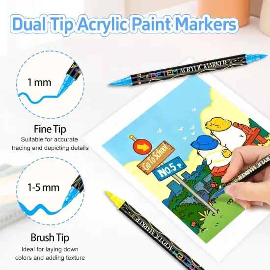 24 Colors Acrylic Paint Markers {2}