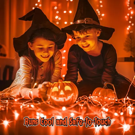 6 Pack Orange Fairy Lights - for Halloween Decor {5}