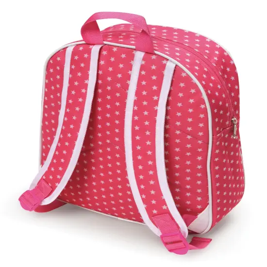 Badger Basket Doll Travel Backpack - Pink/Star {5}
