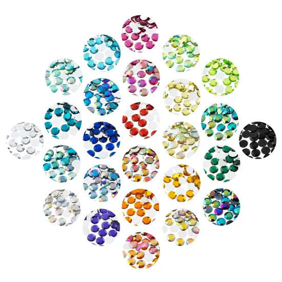 John Bead 12mm (SS50) Round Acrylic Flat Back Rhinestones, 400pcs Fuchsia {5}