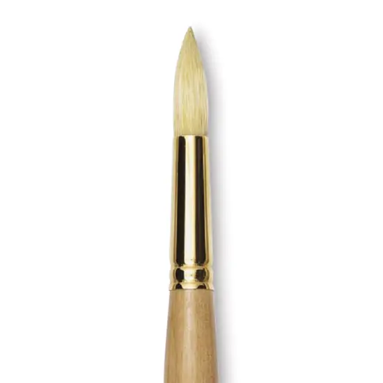 Rapha&euml;l D'Artigny Interlocked White Bristle Brush - Round, Long Handle, Size 20 {1}