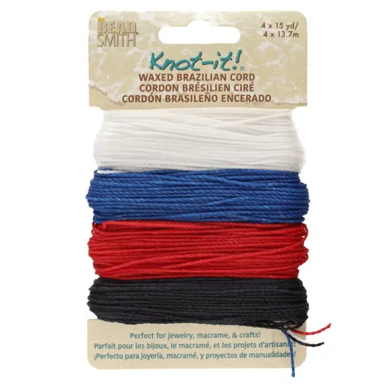 The Beadsmith Brazillian Waxed Cord Mix Americana {1}