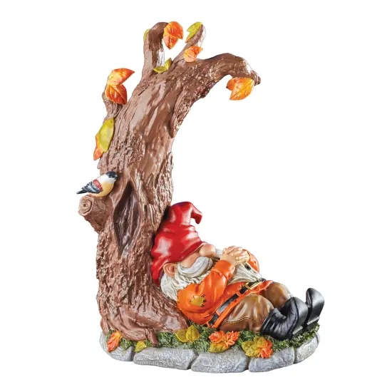 Collections Etc Hand-Painted Motion-Activated Snoring Gnome Garden Statue {2}