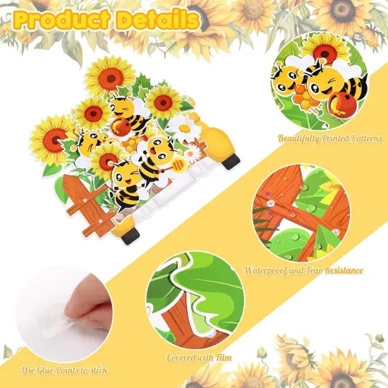 104 Pcs Bee Sunflower Bulletin Boards {2}