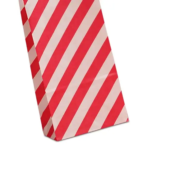 Diagonal Stripe Patterned SOS Bags 3 5/8'' x 2 1/4'' x 7'' {5}