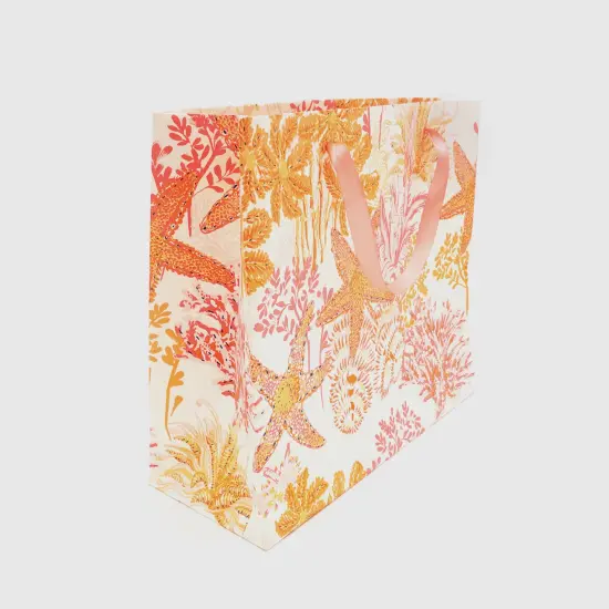 Jumbo Gift Bags 14" X 16" - Pack of 5 by ExpoBazaar Orange/Pink {3}