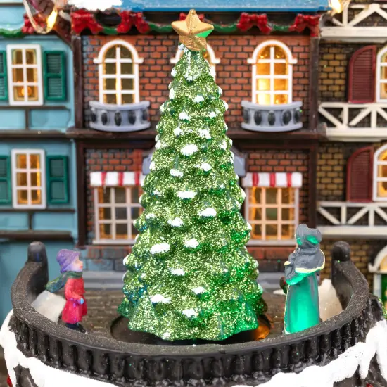 Northlight LED Lighted and Musical City Hall Christmas Village Display - 12.5" Multi {6}