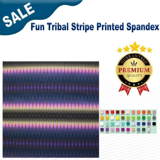 un Tribal Stripe Printed Spandex {1}