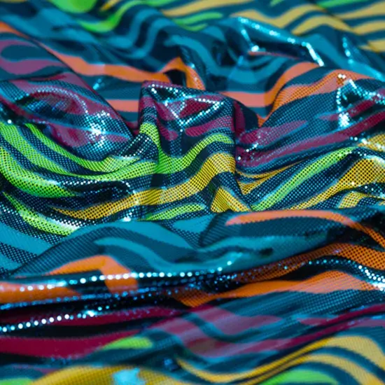 Fantastic Fever Foiled Spandex Fabric {4}