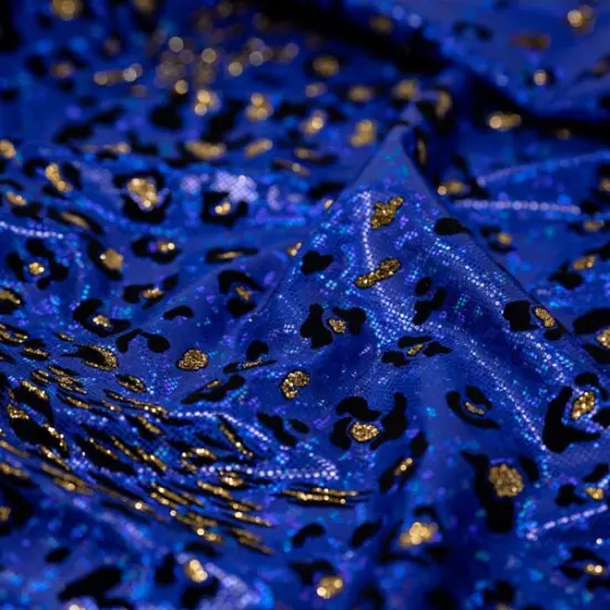 Jag City Shattered Glass Foiled Spandex Fabric Purple {5}