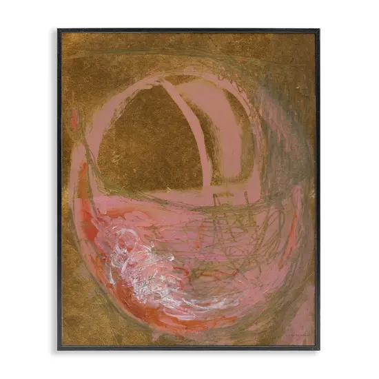 Stupell Industries Rustic Abstract Pink Circle Sketch Graffiti Framed Giclee Design By Kamdon Kreations {1}