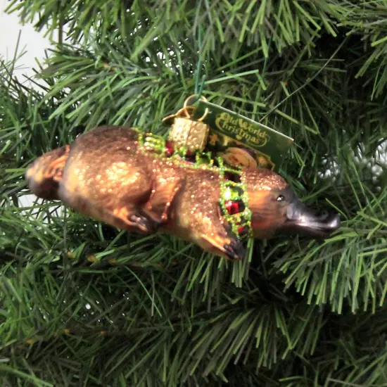 Old World Christmas 1.75 In Platypus Tree Ornament , Ornament Duck Billed Brown {3}