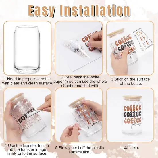 12 Sheets Fall Cup Wrap Transfer Stickers {3}