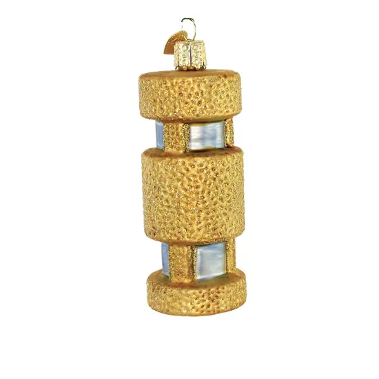 Old World Christmas 3.5 Inch Cat Tower Tree Ornament , Scratch Relax Sleep Gold {2}