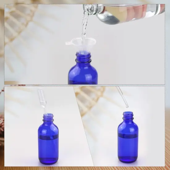 4 oz Mini Glass Spray Bottles (4 Pack Blue) {3}