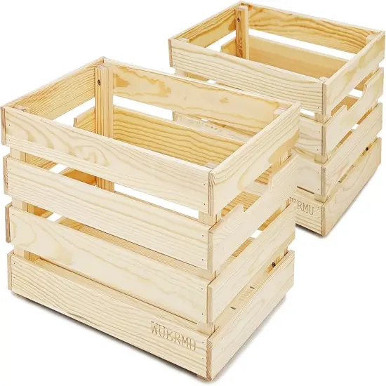 Wooden Crates are Suitable for Storage, Milk Crates, Wine Crates, toy Crates, Display and Decoration, Camping, and Other Purposes. They are Sturdy and Durable {1}