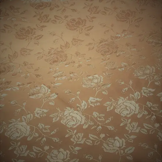 1 Yard Gold jacquard satin reversible fabric for tablecloth overlays curtains 58/60" inches wide {2}