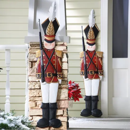 Collections Etc Metal Holiday Tin Soldier Wall Decoration {1}