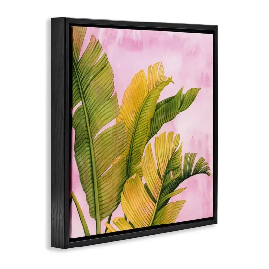 Stupell Industries Tropical Banana Leaves Floating Frame By Grace Popp {3}