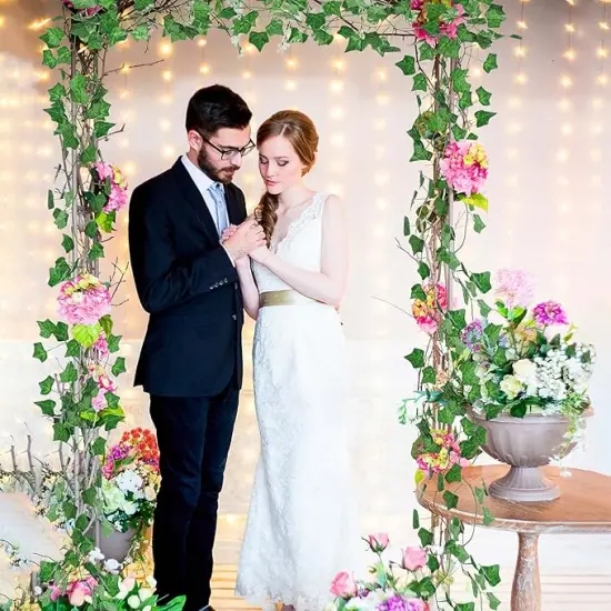 36 Strands 248FT Fake Ivy Garlands Leaves Artificial Vines Faux Green Hanging Plants for Bedroom Wall House Decor Outdoor Wedding Photography Backdrops, Non-discoloring {5}