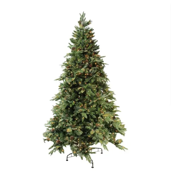 Northlight Pre-Lit Artificial Green River Spruce Christmas Tree - 9' - Clear Lights {1}