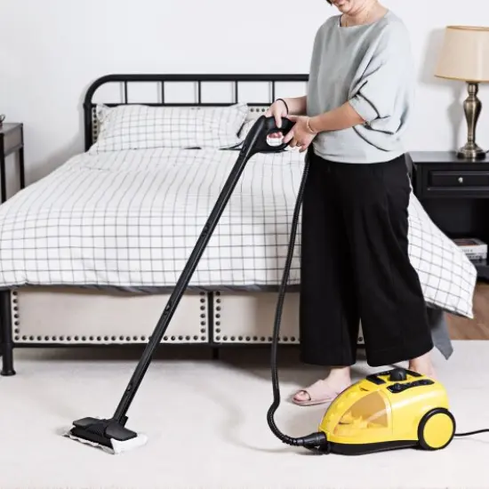 Yellow 1500W Heavy Duty Mop Multi-Purpose Steam Cleaner with 65 Ounce Water Tank {2}