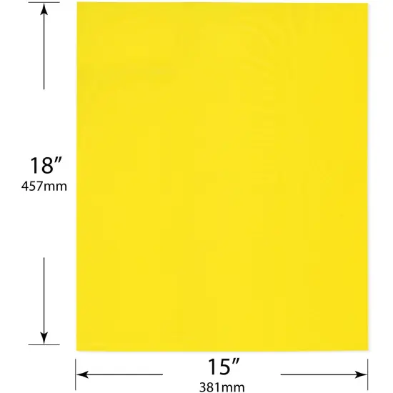 Plymor 15" x 18", Yellow 2 Mil Flat Open Plastic Poly Bags {3}