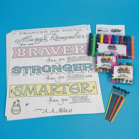 Paint-a-Dot™ Braver...Stronger Poster Craft Kit (Pack of 12) {3}