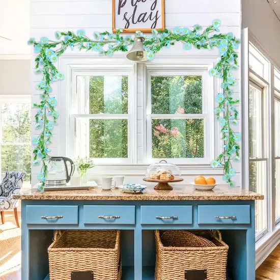 Summer Flower Garland Artificial Daisy Garland Fake Hanging Vines with Daisy Flowers for Wall Home Party Wedding Indoor Outdoor Decor {3}