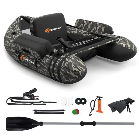 Inflatable Fishing Float with Adjustable Straps & Storage Pockets Camouflage {4}