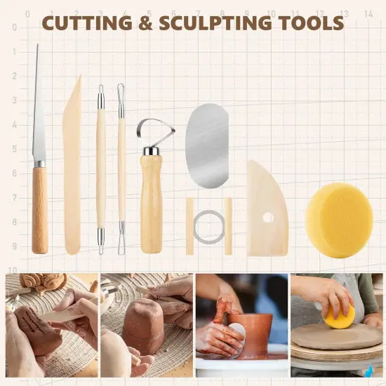 23PCS Clay Tools Sculpting, Ceramic & Pottery Modeling Tool {3}