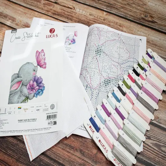 Rabbit and Butterfly B1235l Counted Cross-Stitch Kit {6}